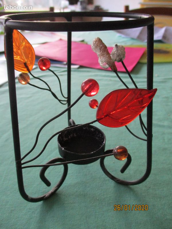 Lampe a poser socle en bois (image 8)