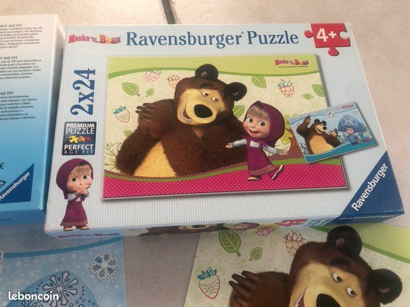 2 puzzles 24 pièces Macha et Mishka (image 2)