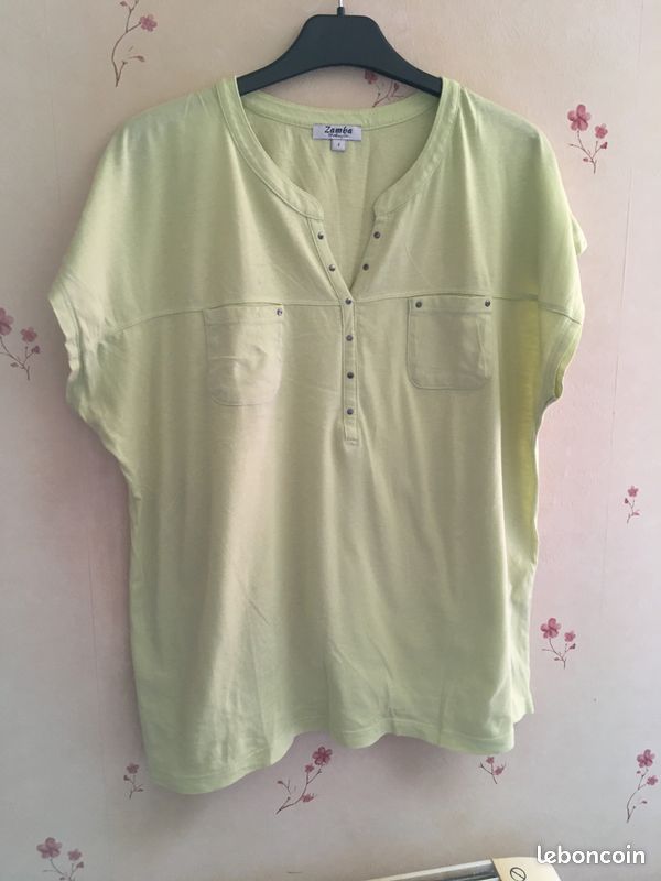 Tee shirt femme anis (image 1)