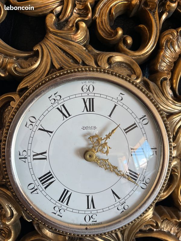 Horloge murale 54 cm Jaeger Le Coultre Rococo Vintage (image 3)