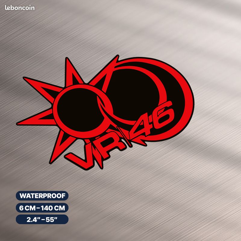 Autocollant Valentino Rossi - Vinyle Résistant UV & Pluie - Tailles au choix (image 1)