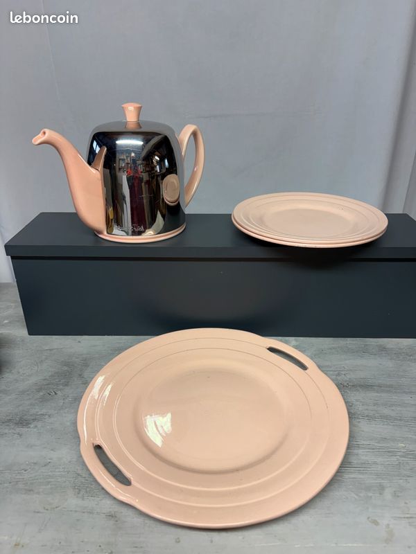 Théière Vintage Villeroy & Boch Salam 'Thé 57' – Inox Et Céramique Années 70