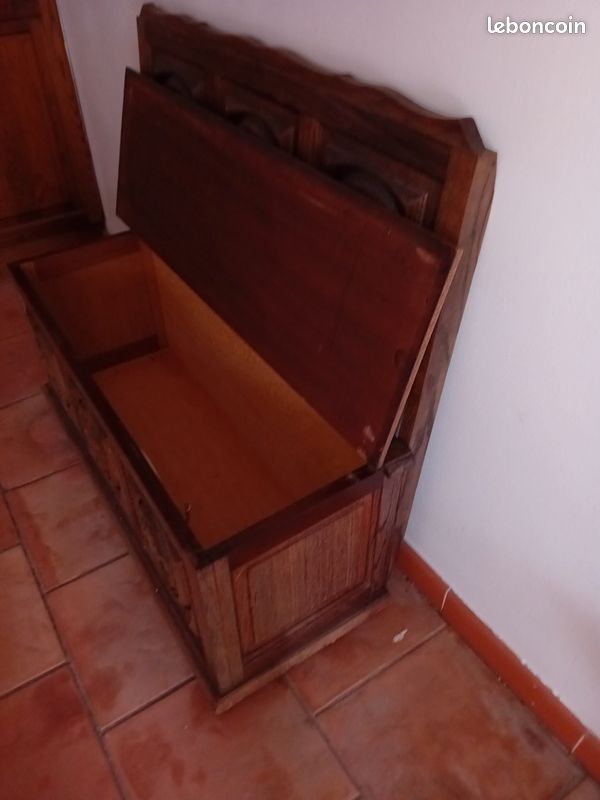 Banc ancien coffre (image 3)