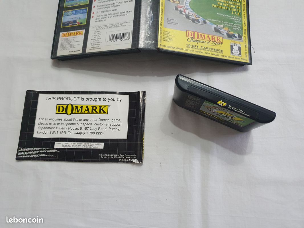 F1- Jeu original Sega Megadrive - occasion - complet - Jeux vidéo