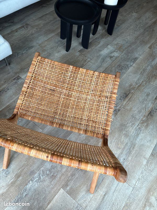 Fauteuil chaise naturel rotin et teck maison du monde (image 4)