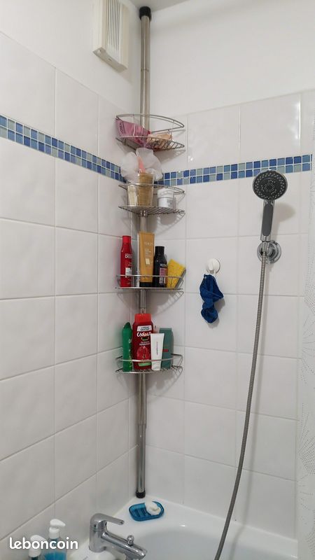 Etagere Baignoire/Douche Telescopique d'Angle Sans Perçage (image 1)