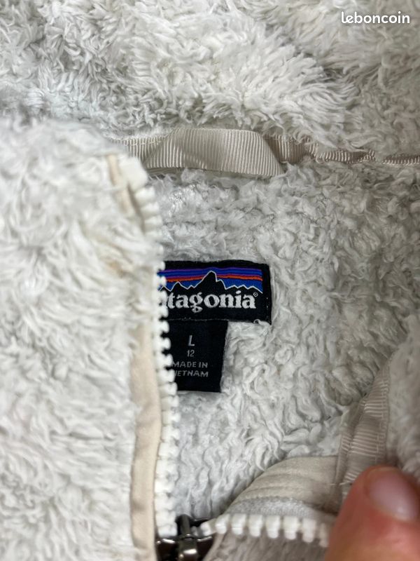 Polaire patagonia blanche taille L 12 ans (image 5)