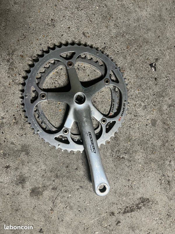 Pédalier double conique carré Campagnolo CENTAUR CT 10 vitesses 170 mm