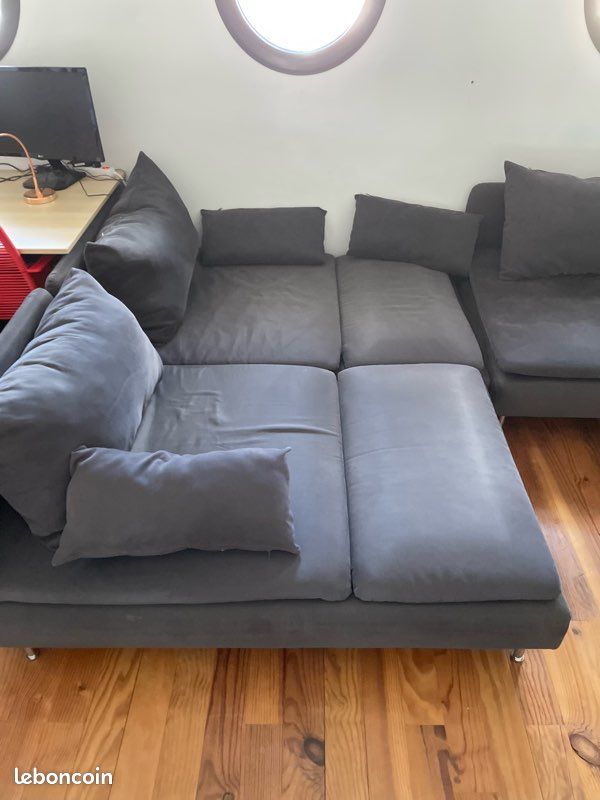 Grand canapé gris anthracite (image 2)