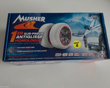 CHAUSSETTES NEIGE MUSHER ANTIGLISSE TAILLE 9 (LA PAIRE) 