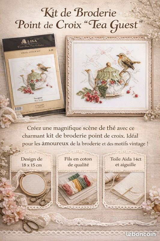 Kit de broderie, Alisa - Tea Guest (image 1)