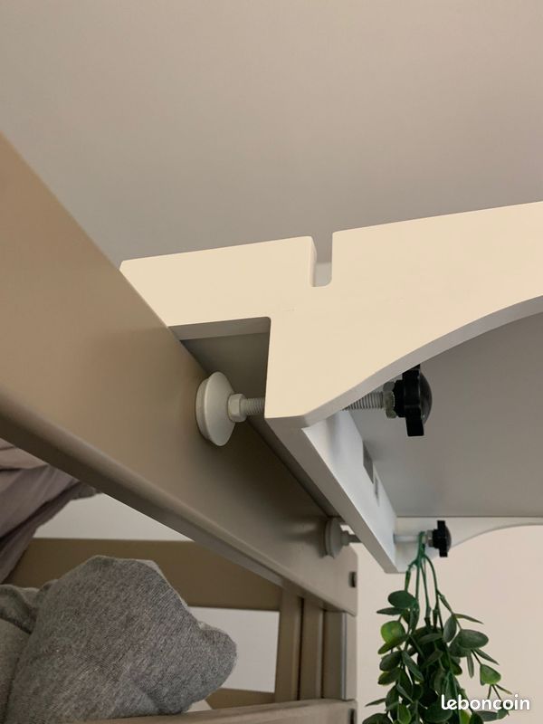 Lit Mezzanine Modulable accès escalier Espace Loggia (matelas 120 cm inclus) (image 9)