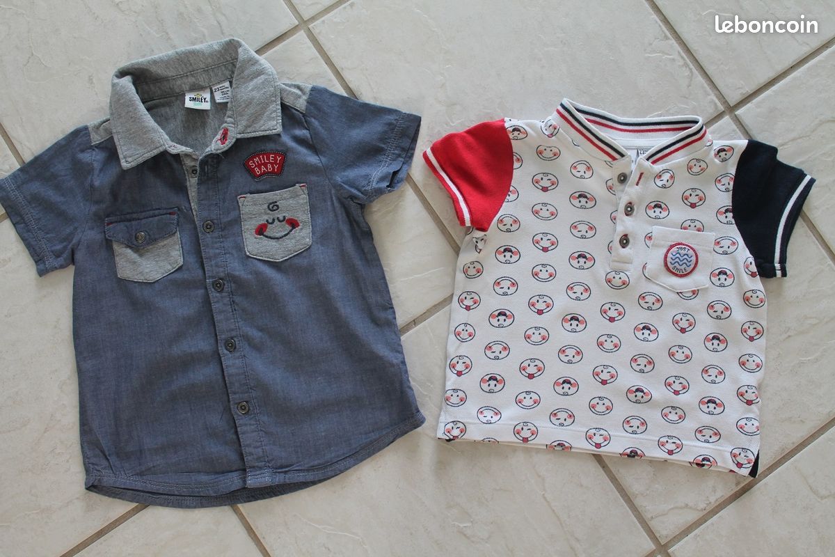 Chemise et Polo SMILEY Lot - T. 2 ans - (image 1)