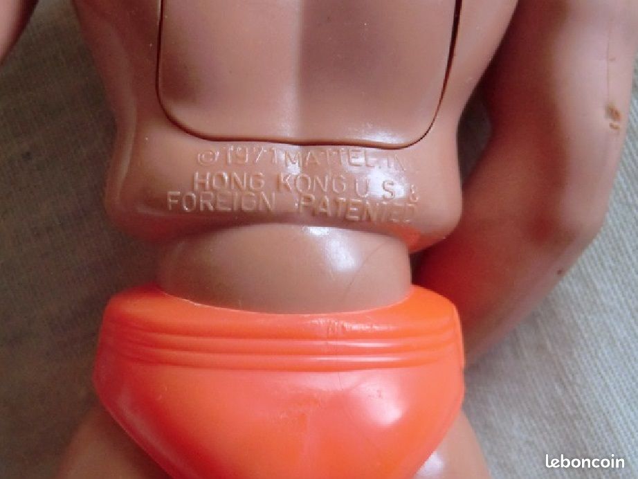 Figurine vintage BIG JIM - Mattel - 1971 - Bras actionné par bouton poussoir dans le dos (image 8)