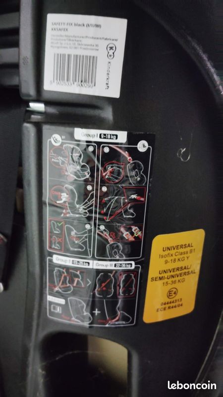 Siège auto KINDERKRAFT SAFETY-FIX, couleur Gris (image 3)