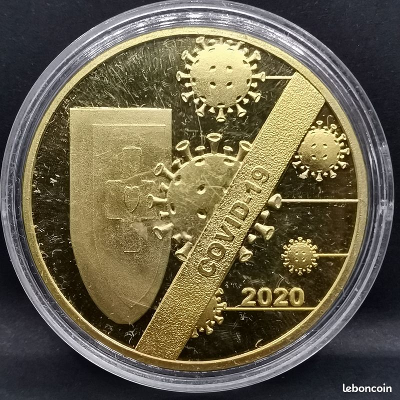 Jeton Médaille 40mm WIN COVID 19 USA – Objet De Collection Unique