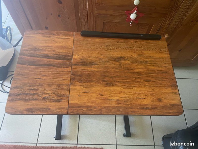 Table basse relevable avec plateau extensible – Style industriel (image 4)