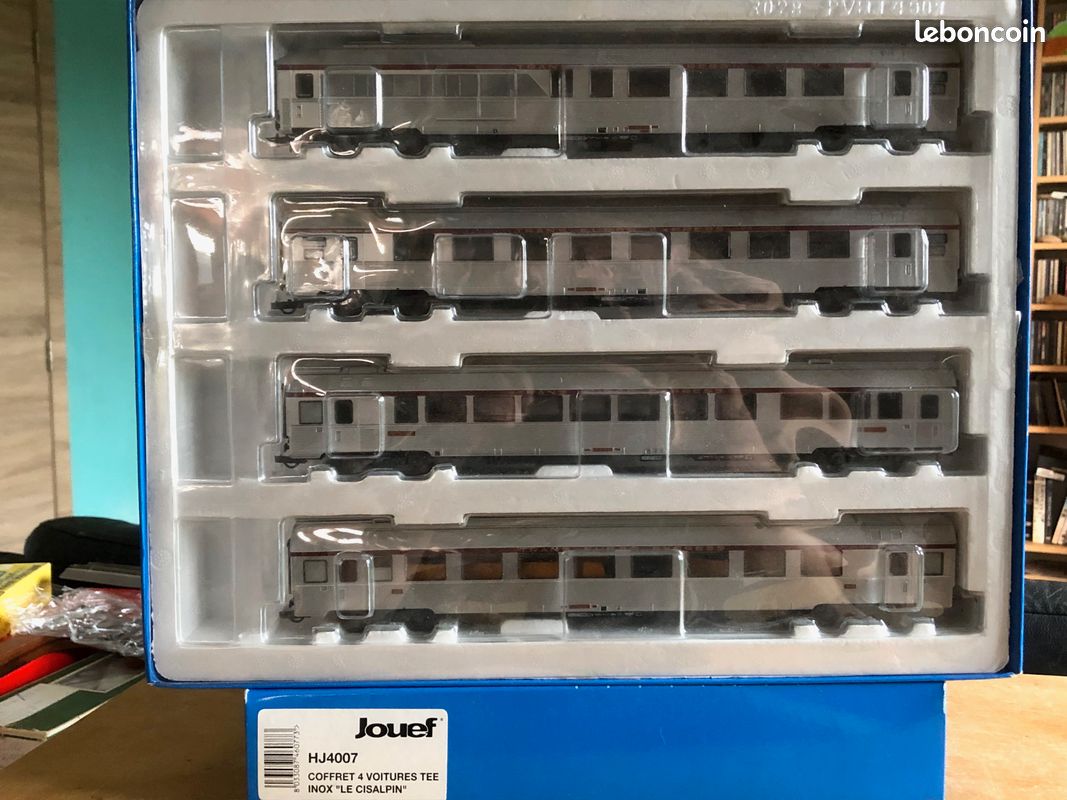 Jouef hj4007 sncf coffret 4 voiture tee inox cisalpin ho (image 4)