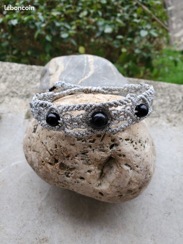 Bracelet perles pierre onyx (image 1)