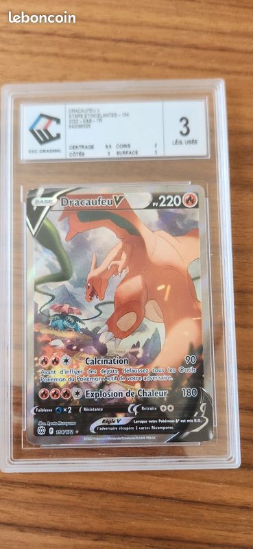 Carte pokemon dracaufeu V CCC grading (image 1)