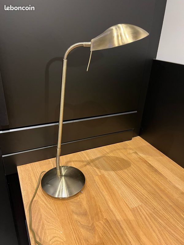 Lampe de Bureau « Massive » en Laiton brossé. Modèle Flamingo, (image 1)