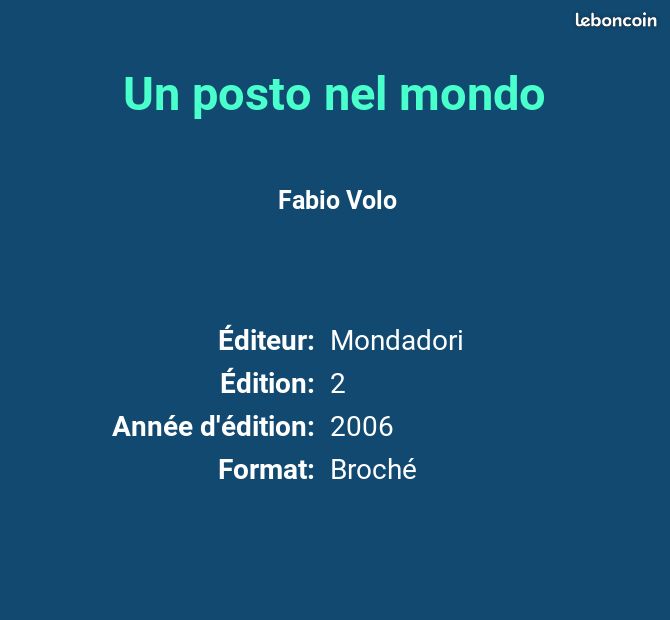 Un posto nel mondo - Fabio Volo (image 2)