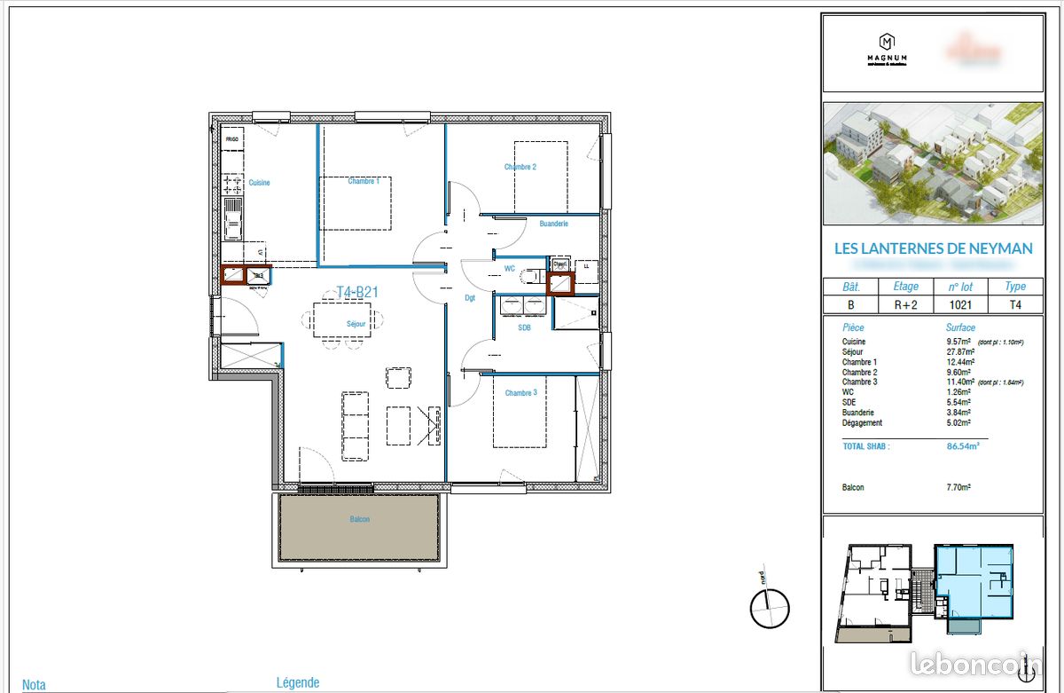 Appartement 4 pièces 87 m² · à Saint-Nazaire · 87 m² · 953 €