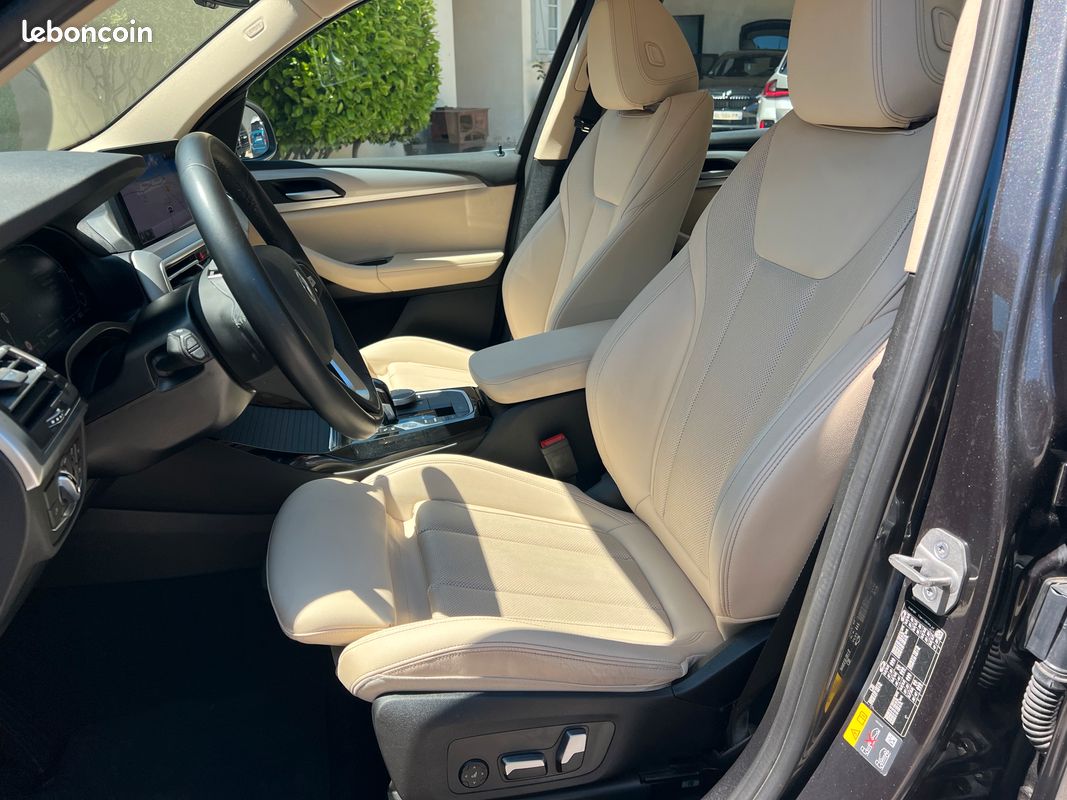 Bmw x3 xdrive 30e xline 292 ch premiere main / affichage tete haute / sieges sport chauffants elec a memoires / hifi pro / camera 360 / angles morts / coffre elec / led / live cockpit / grand GPS (image 10)