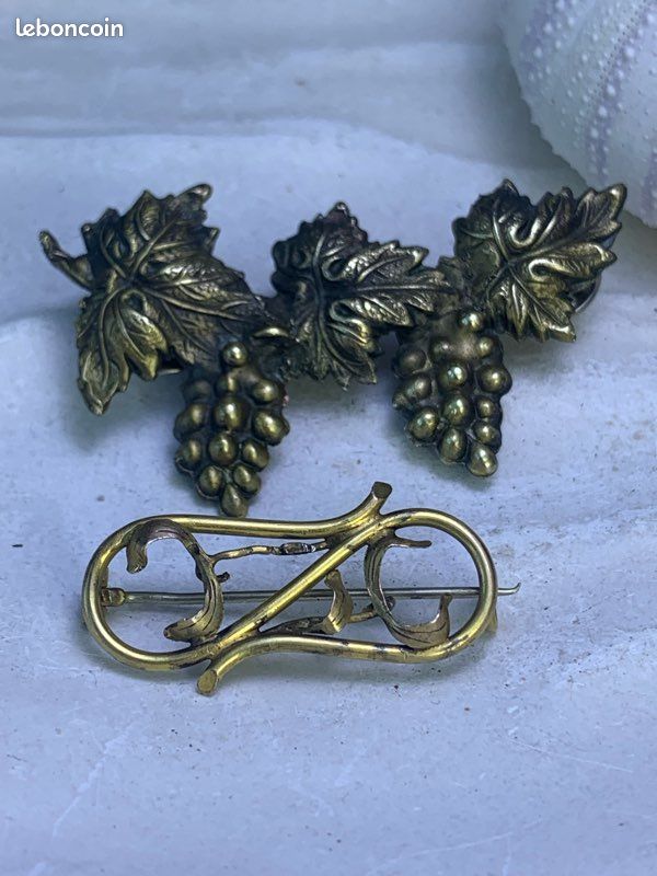 BROCHE ANCIENNE BLASON Arcachon Coat Of Arms Pin Armoiries Heraldique