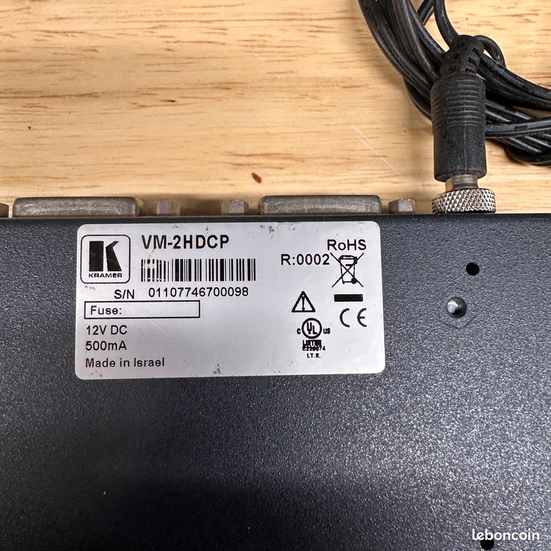 Distributeur et amplificateur DVI-I VM-2D 1 entrée 2 sorties