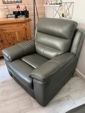Fauteuil relax TRACY tissu gris - Fauteuil BUT
