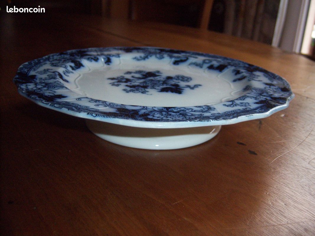Présentoir ancien anglais en faience bleu (image 2)