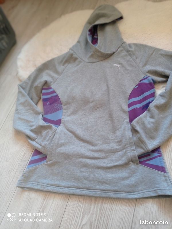 Sweat à capuche gris Puma taille M (image 1)