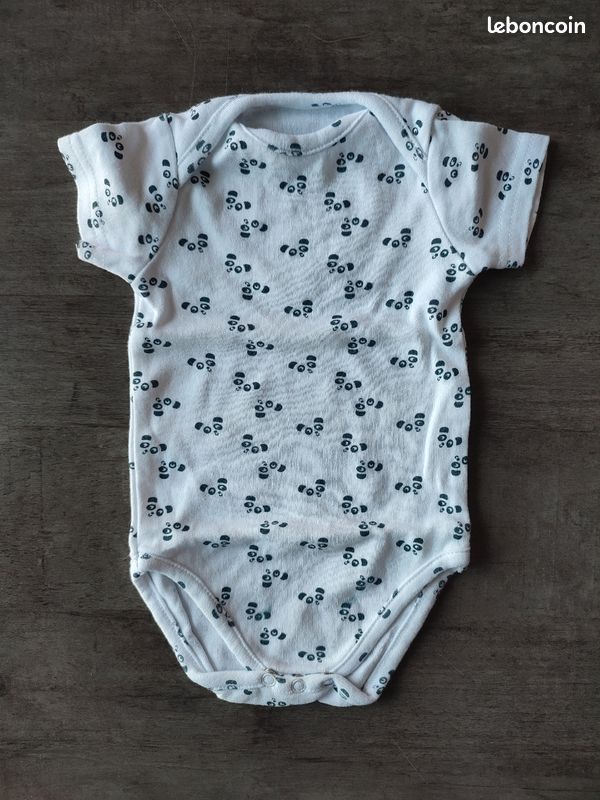 Lot de 4 bodys MC 6 mois Panda (image 9)