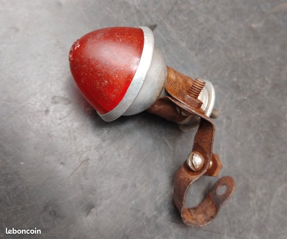 Feu Arrière Ancien Pour Vélo - Dural RAIDOR - Vélo 1930 - Fabriqué En France