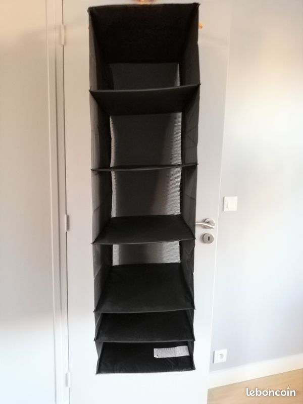 Rangement à 6 compartiments noir IKEA (image 1)