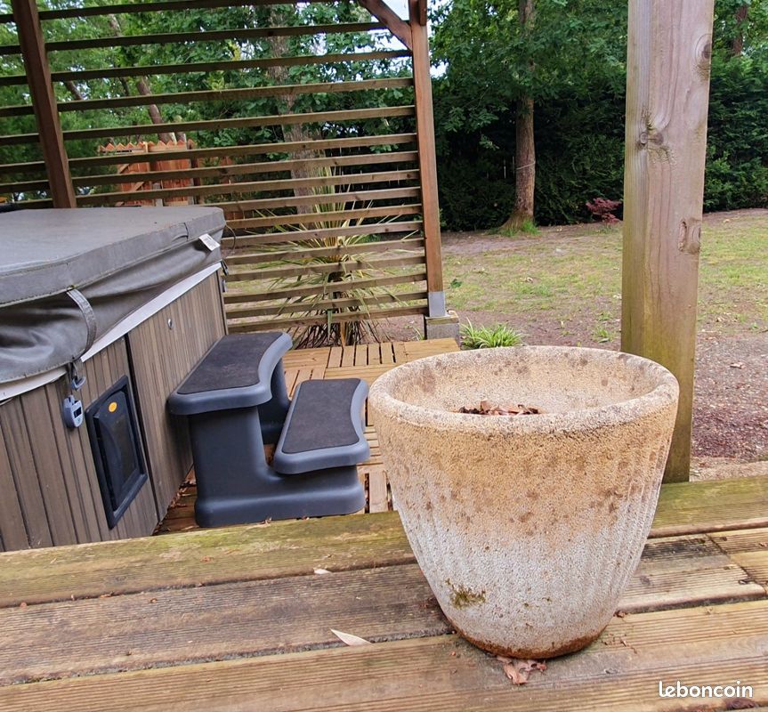 Pots de fleur vintage en pierre reconstituée (image 3)