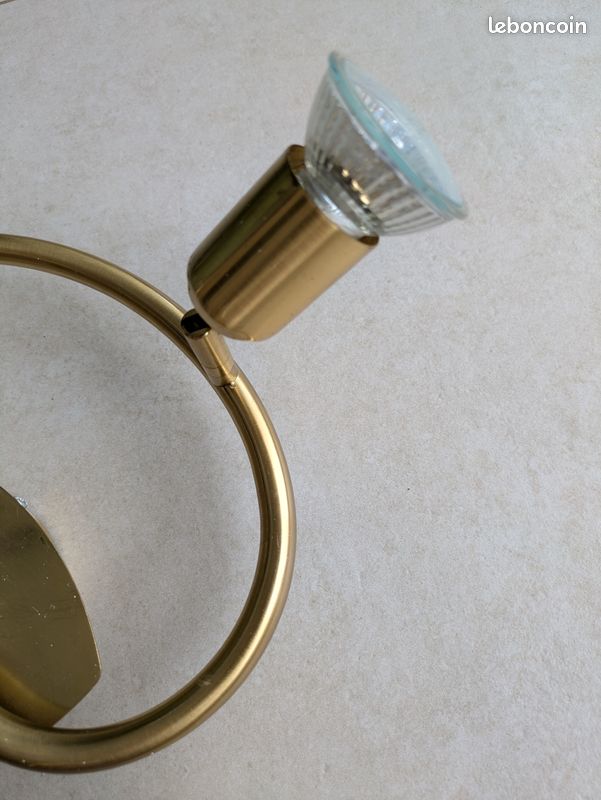 Plafonnier métal doré 3 lampes (image 2)