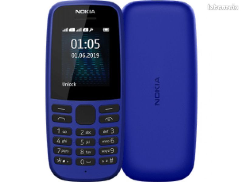 NOKIA 105 (2019) Dual-SIM-Handy Bleu (image 1)