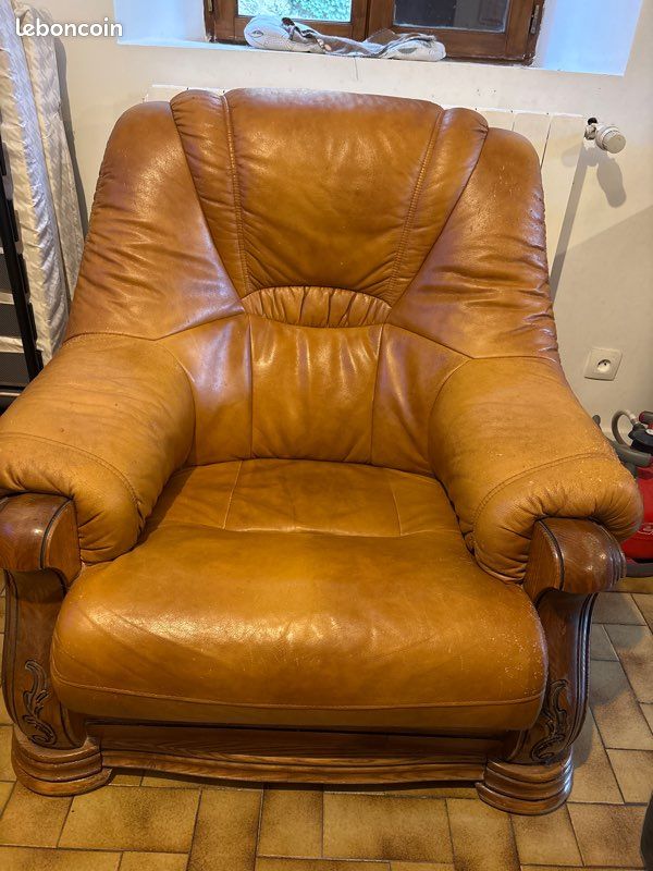 Fauteuil en cuir (image 1)