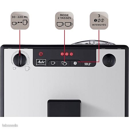 Machine à Café et Expresso Automatique avec broyeur à grains - Solo Pure Silver E950-766(Neuve) (image 4)