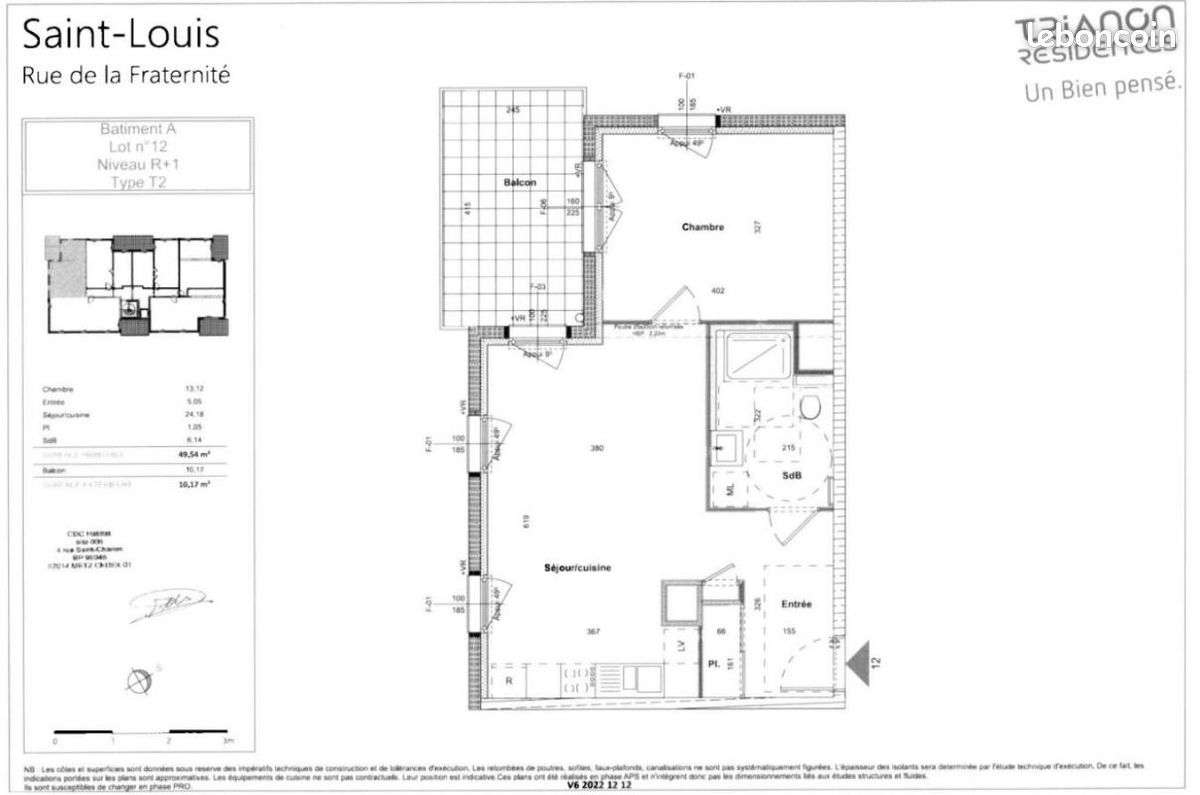 Appartement a louer saint-louis - 2 pièce(s) - 50 m2 - Surfyn