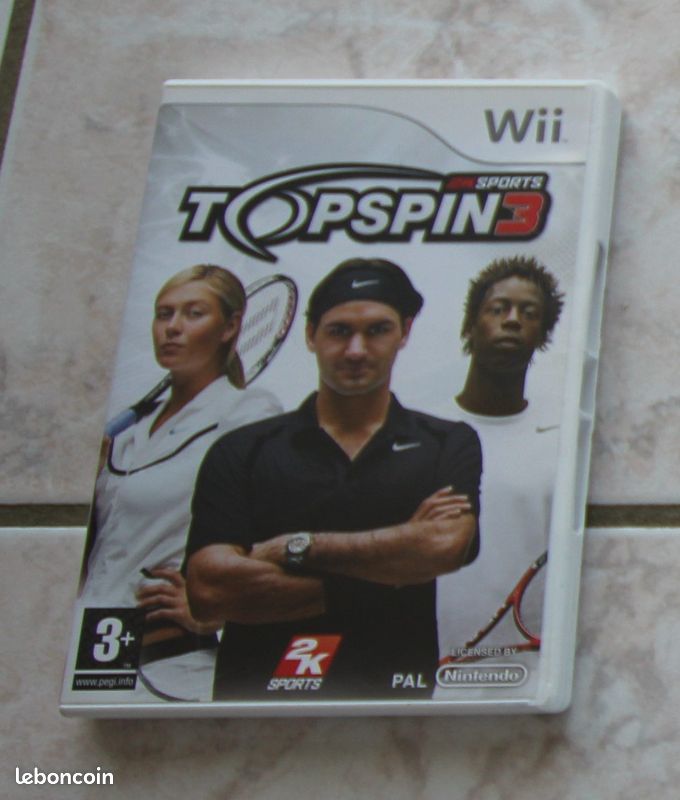 Jeu de tennis Wii en bon état TOPSPIN 3 (image 1)