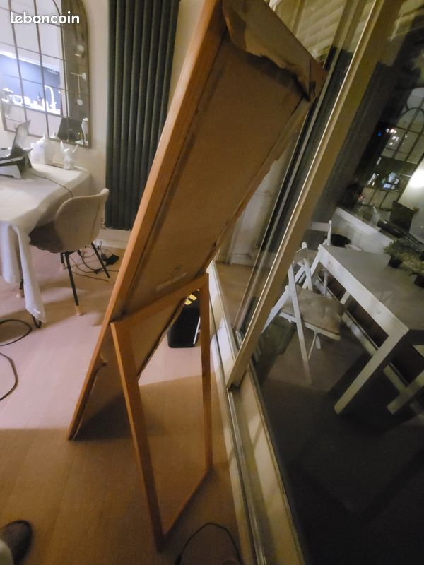 Miroir sur pied en bois nature 35x155 (image 4)