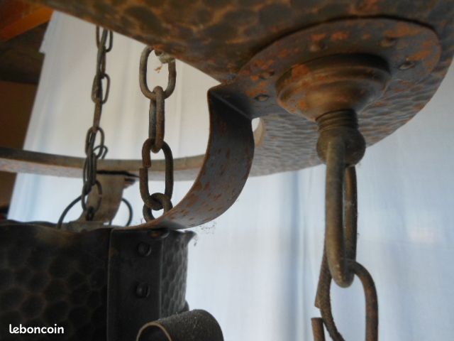 Ancien lustre en métal (image 10)
