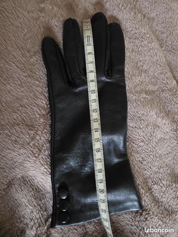 Gants féminin cuir agneau 🍒Isotonner vintage🍒taille unique mains fines taille 5 (image 5)