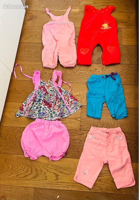 Lot Vetement fille printemps été 12 mois, 50 pièces (image 2)