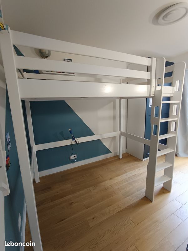 Lit mezzanine 120*190 en bois massif (image 9)
