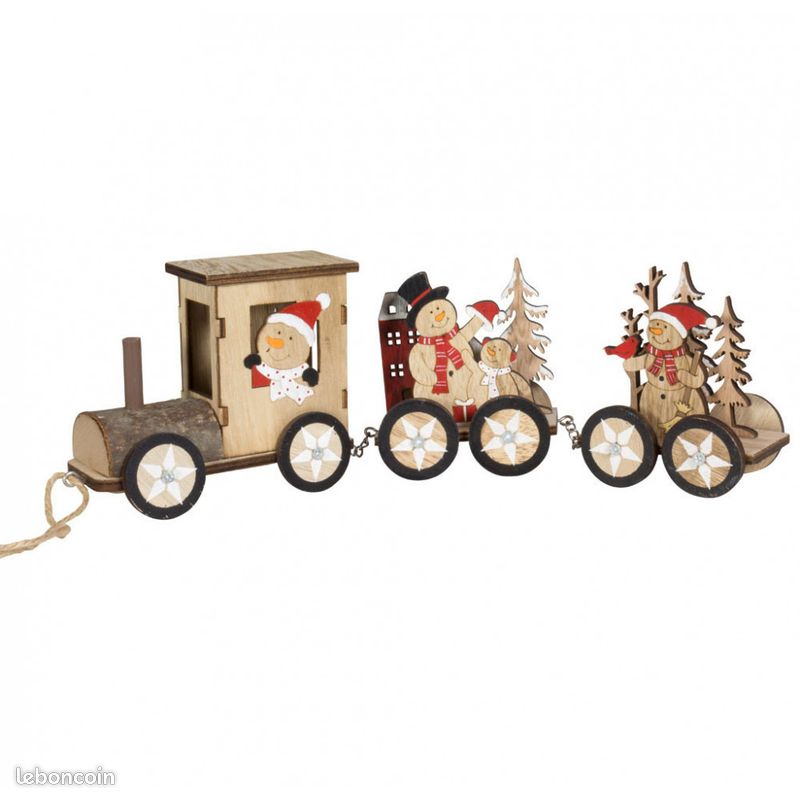 Décoration de table train 34cm Décoration de Noël sur Zamala.fr (image 1)