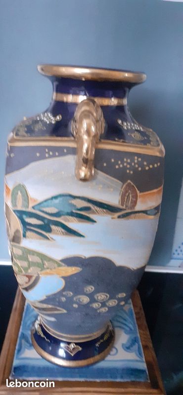 Ancien vase satsuma a facettes . Tbe . Japon (image 4)